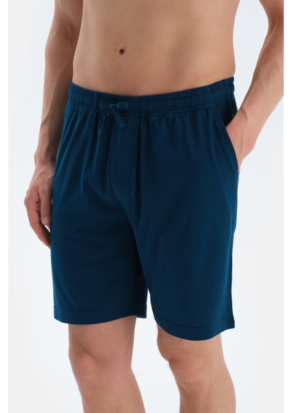 Lacivert Penye Modal Şort indirimleri