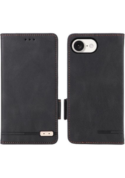 Toka Kapağı ile IPhone 16E Kart Tutucu Manyetik Cüzdan Için Flip Case (Yurt Dışından)