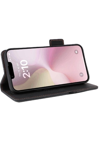 Toka Kapağı ile IPhone 16E Kart Tutucu Manyetik Cüzdan Için Flip Case (Yurt Dışından)