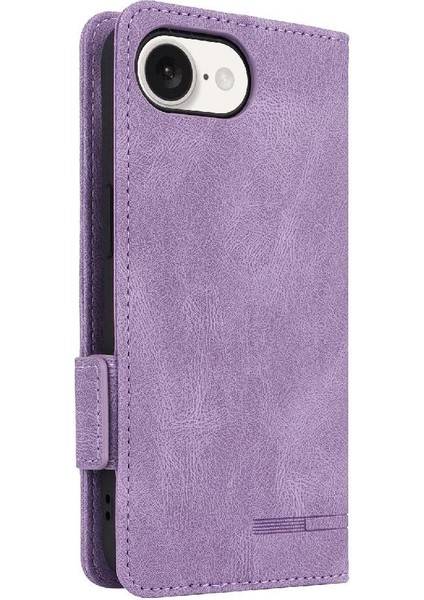 Toka Kapağı ile IPhone 16E Kart Tutucu Manyetik Cüzdan Için Flip Case (Yurt Dışından)
