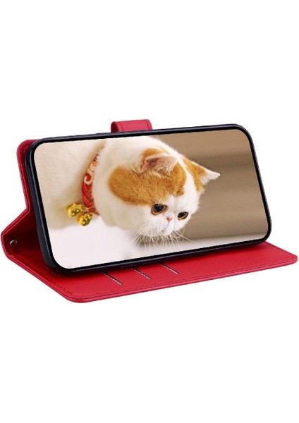 IPhone 16E Kedi Rfıd Deri Cüzdan Kart Yuvası Tutucu Için Flip Case (Yurt Dışından)