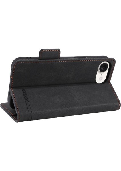 Toka Kapağı ile IPhone 16E Kart Tutucu Manyetik Cüzdan Için Flip Case (Yurt Dışından)