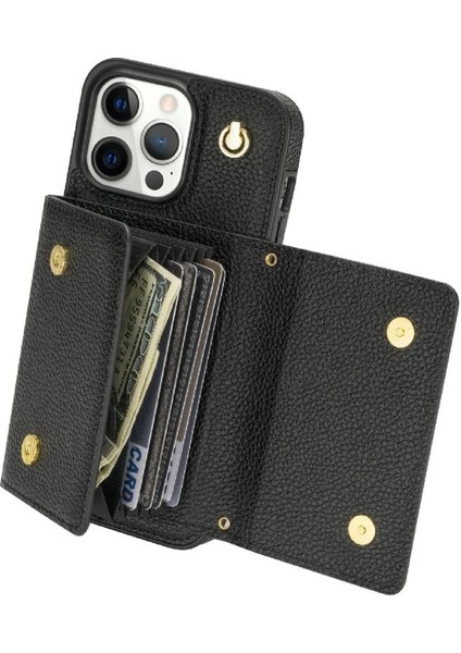 IPhone 13 Pro Max Akordeon Kart Durumda Koruyucu Kapak Pu ile Uyumlu (Yurt Dışından)