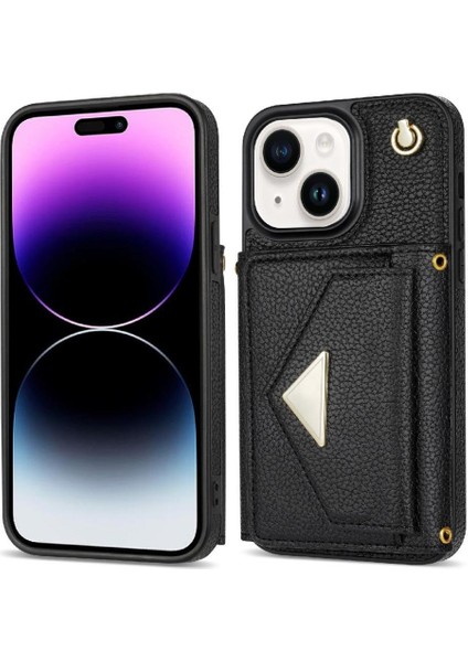 IPhone 14 Plus Akordeon Kart Durumda Flip Cüzdan Kılıf Kapak ile Uyumlu (Yurt Dışından)