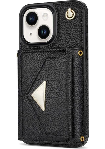 IPhone 14 Plus Akordeon Kart Durumda Flip Cüzdan Kılıf Kapak ile Uyumlu (Yurt Dışından)