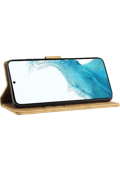 Galaxy S25 Kenar Kabartmalı Sevimli Kedi Tutucu Kapak Için Flip Case (Yurt Dışından)