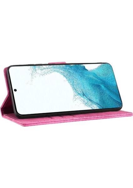 Galaxy S25 Kenar Kabartmalı Sevimli Kedi Tutucu Kapak Için Flip Case (Yurt Dışından)