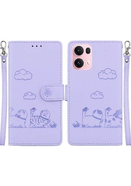 Reno 13 Pro Deri Cüzdan Kart Yuvası Tutucu Kedi Için Flip Case (Yurt Dışından) indirimleri