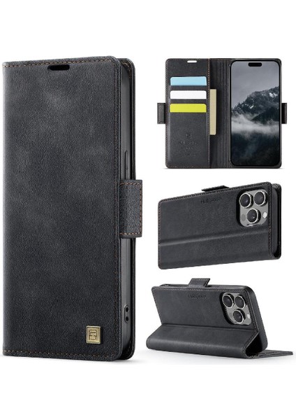 IPhone 13 Pro Max Flip Case Kart Tutucu Ince Clsssic Tarzı ile Uyumlu (Yurt Dışından)