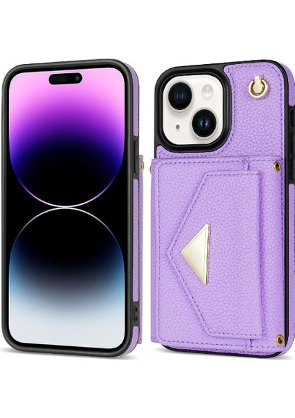 IPhone 14 Plus Akordeon Kart Durumda Flip Cüzdan Kılıf Kapak ile Uyumlu (Yurt Dışından)