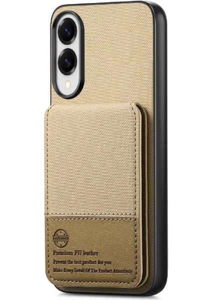 Galaxy S25 Kenar Deri Çanta Cüzdan Darbeye Dayanıklı Rfıd Için Kılıf (Yurt Dışından)