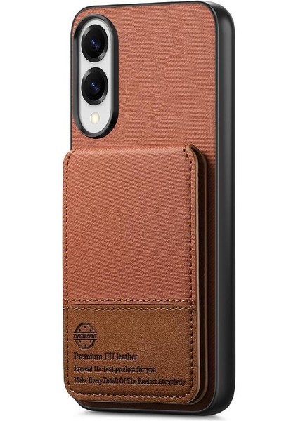 Galaxy S25 Kenar Deri Çanta Cüzdan Darbeye Dayanıklı Rfıd Için Kılıf (Yurt Dışından)