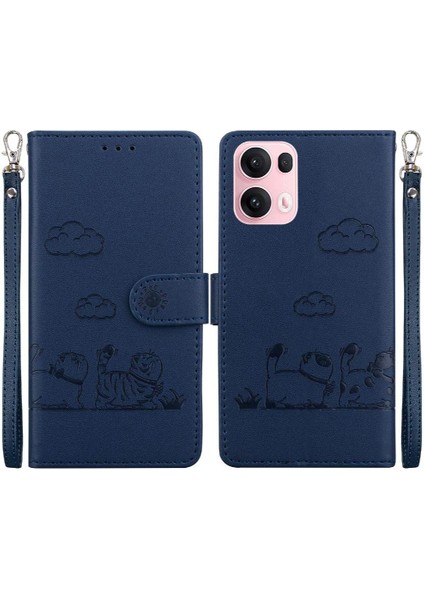 Reno 13 Pro Deri Cüzdan Kart Yuvası Tutucu Kedi Için Flip Case (Yurt Dışından)