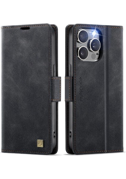 IPhone 13 Pro Max Flip Case Kart Tutucu Ince Clsssic Tarzı ile Uyumlu (Yurt Dışından)