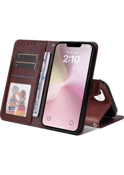 IPhone 16E Kılıf Manyetik Kapatma Kart Yuvaları ile Uyumlu Hassas Flip (Yurt Dışından)