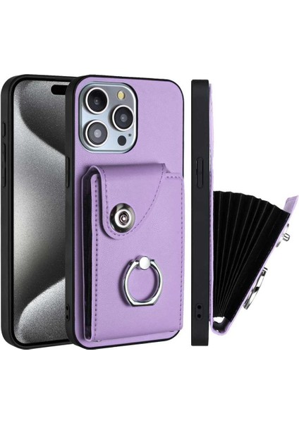 IPhone 15 Pro Yüksek Kaliteli Kickstand Fonksiyonu Için Uyumlu Durumda Doğru (Yurt Dışından)