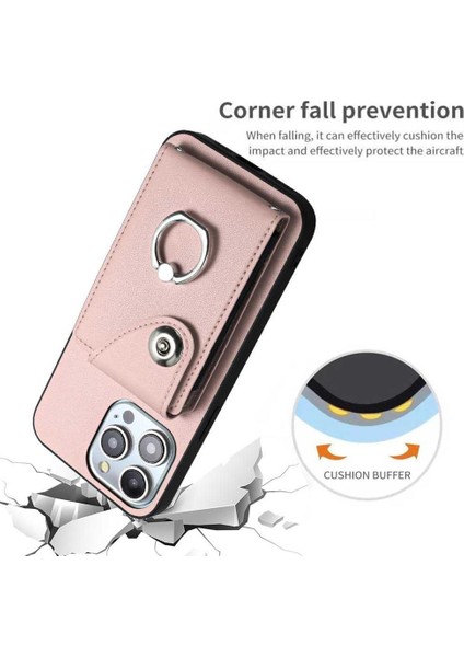 IPhone 15 Pro Yüksek Kaliteli Kickstand Fonksiyonu Için Uyumlu Durumda Doğru (Yurt Dışından)
