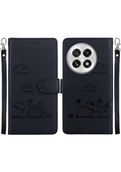 Oneplus 13 Kart Yuvası Tutucu Için Flip Case Kickstand Deri Cüzdan Kedi (Yurt Dışından)