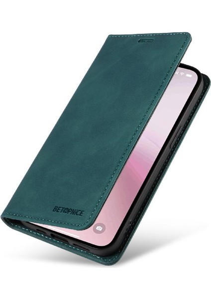 IPhone 16E Pu Deri Koruyucu Folyo Cüzdan Manyetik Için Kılıf (Yurt Dışından)