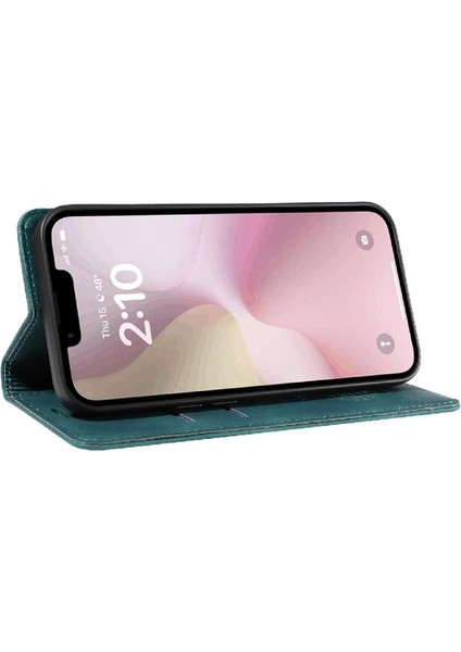 IPhone 16E Pu Deri Koruyucu Folyo Cüzdan Manyetik Için Kılıf (Yurt Dışından)