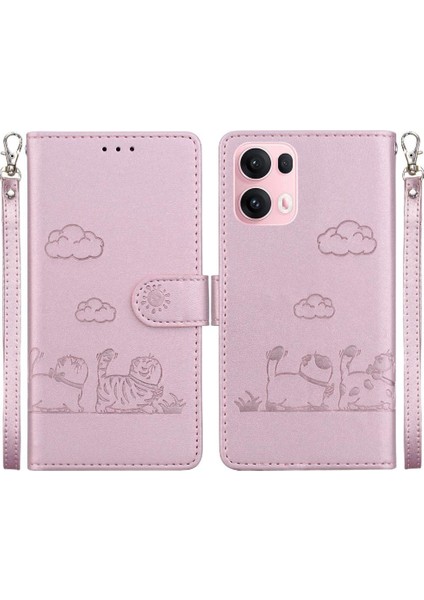 Reno 13 Pro Deri Cüzdan Kart Yuvası Tutucu Kedi Için Flip Case (Yurt Dışından)