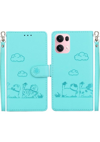 Reno 13 Pro Deri Cüzdan Kart Yuvası Tutucu Kedi Için Flip Case (Yurt Dışından)