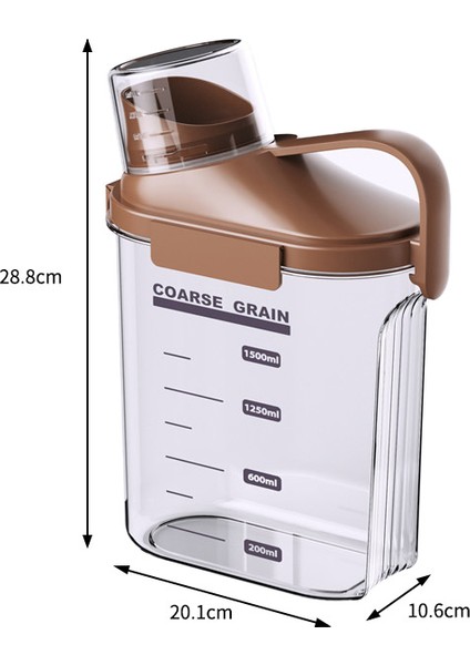 Gıda Sınıfı Mutfak Saklama Kavanozu Tahıl Saklama Kutusu Ölçekli Pet Kedi Köpek Maması Şeffaf Plastik Saklama Kavanozu (Yurt Dışından)