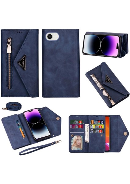 IPhone 16E Darbeye Dayanıklı Bilek Kayışı Crossbody Kayışı Için Fermuarlı Cep Kılıfı (Yurt Dışından)
