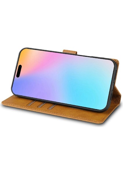 IPhone 16E Yan Cep Kart Yuvaları Manyetik Kapatma Çift Için Flip Case (Yurt Dışından)