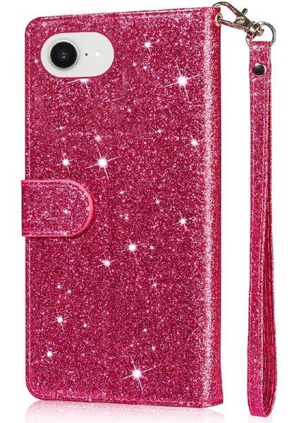 IPhone 16E Pu Deri Kart Tutucu Manyetik Kapatma Için Fermuarlı Cebi Durumda (Yurt Dışından)