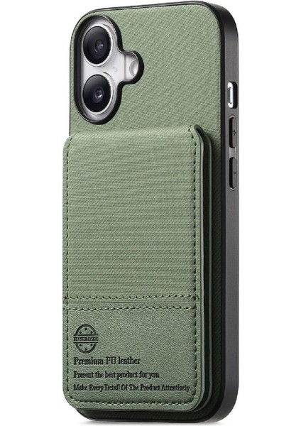 IPhone 16 Plus Kılıf Cüzdan Deri Kılıf Darbeye Dayanıklı Rfıd ile Uyumlu (Yurt Dışından)