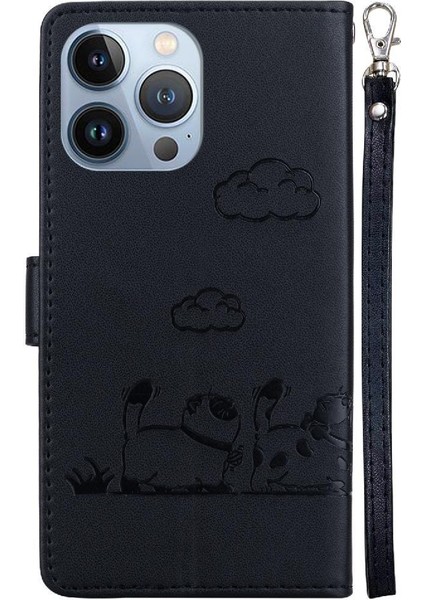 Galaxy S25 Kenar Deri Cüzdan Kart Yuvası Tutucu Kedi Için Flip Case (Yurt Dışından)