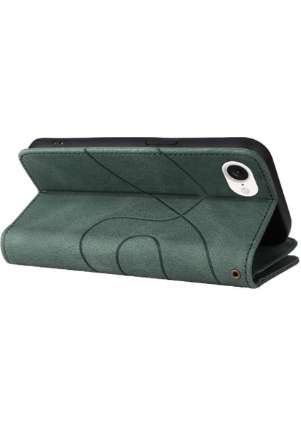 Kart Yuvası ile Iki Renkli Dikiş IPhone 16E Dokuz Kart Yuvaları Için Kılıf (Yurt Dışından)
