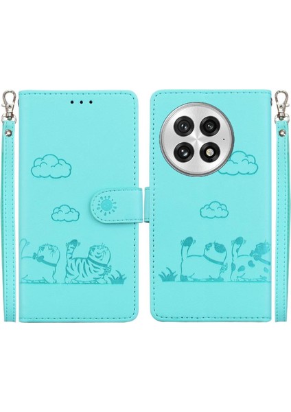 Oneplus 13 Kart Yuvası Tutucu Için Flip Case Kickstand Deri Cüzdan Kedi (Yurt Dışından)