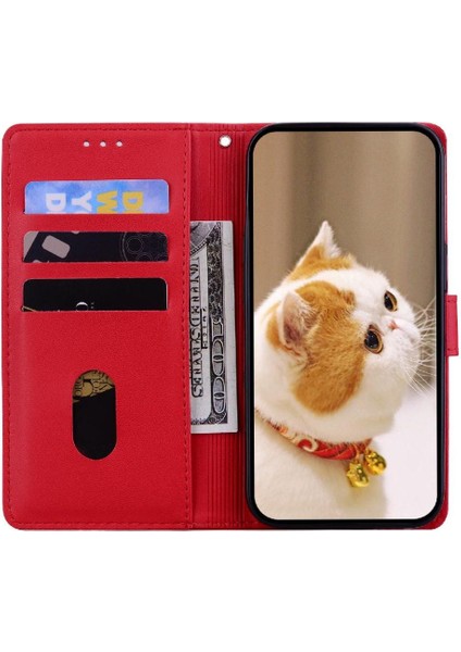 Oneplus 13 Kart Yuvası Tutucu Için Flip Case Kickstand Deri Cüzdan Kedi (Yurt Dışından)