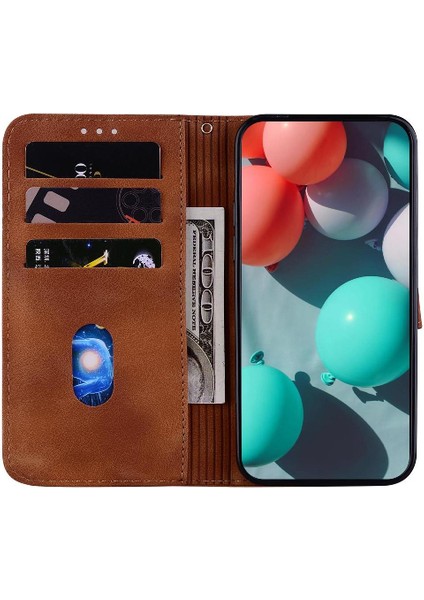 Poco F7 Ultra Cüzdan Kart Yuvası Fonksiyonu Için Telefon Kılıfı Kabartmalı Pu (Yurt Dışından)