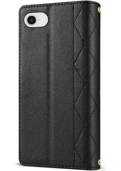 IPhone 16E Bilek Kayışı Koruyucu Kapak Kickstand Için Moda Cüzdan Kılıf (Yurt Dışından)