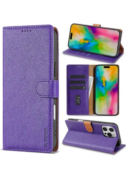IPhone 16E Yan Cep Kart Yuvaları Manyetik Kapatma Çift Için Flip Case (Yurt Dışından)