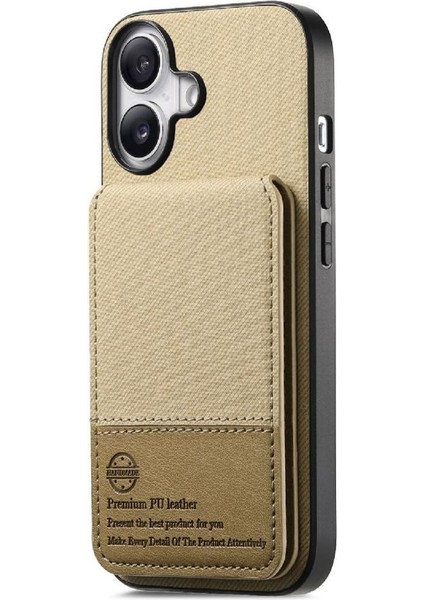 IPhone 16 Plus Kılıf Cüzdan Deri Kılıf Darbeye Dayanıklı Rfıd ile Uyumlu (Yurt Dışından)