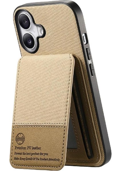 IPhone 16 Plus Kılıf Cüzdan Deri Kılıf Darbeye Dayanıklı Rfıd ile Uyumlu (Yurt Dışından)