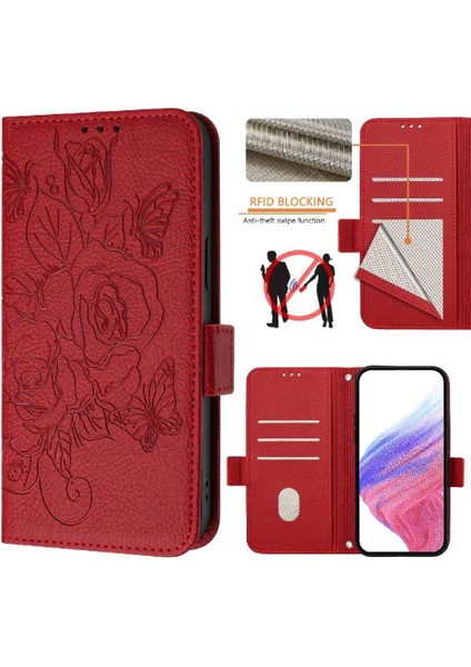 Kredi Kartı Yuvası Manyetik Cüzdan ile IPhone 16E Pu Deri Için Kılıf (Yurt Dışından)