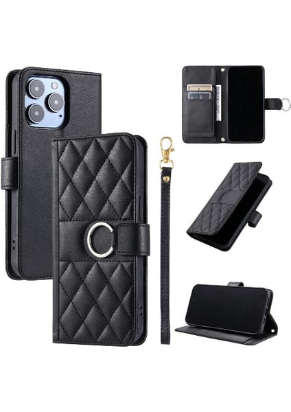 IPhone 16 Pro Max Manyetik Pu Deri Kart Yuvaları Tutucu Için Flip Case (Yurt Dışından)