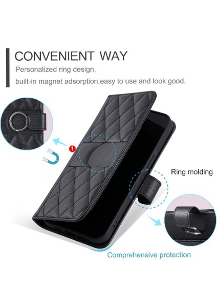IPhone 16 Pro Max Manyetik Pu Deri Kart Yuvaları Tutucu Için Flip Case (Yurt Dışından)