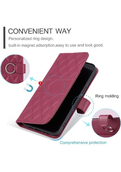 IPhone 16 Pro Max Manyetik Pu Deri Kart Yuvaları Tutucu Için Flip Case (Yurt Dışından)