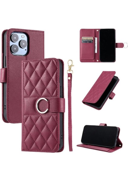 IPhone 16 Pro Max Manyetik Pu Deri Kart Yuvaları Tutucu Için Flip Case (Yurt Dışından)