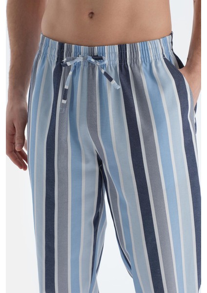 Multicolor Çizgili Dokuma Pantolon