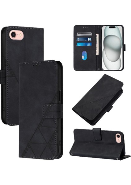 IPhone 16E Kredi Kartı Tutucu Pu Deri Cüzdan Kapak Flip Folio Için Kılıf (Yurt Dışından)