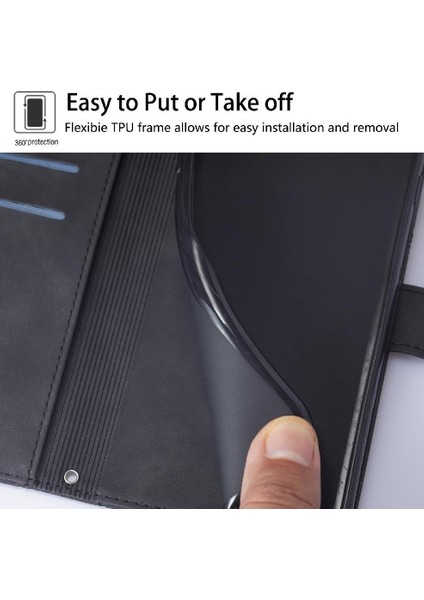 IPhone 16E Kredi Kartı Tutucu Pu Deri Cüzdan Kapak Flip Folio Için Kılıf (Yurt Dışından)