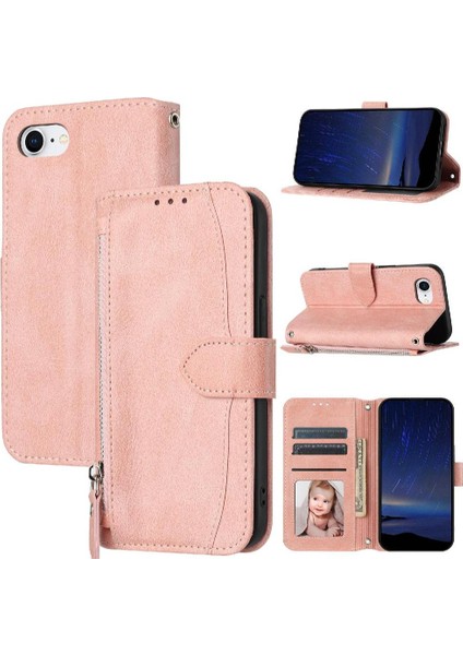 IPhone 16E Anti Scratch Manyetik Kapatma Kart Tutucu Pu Için Flip Case (Yurt Dışından)