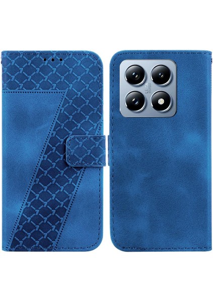 Telefon Kılıfı Için 14T Kabartmalı Desen Cüzdan Flip Folio Kapak Pu (Yurt Dışından)